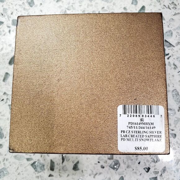 Sterling Silver Giani Bernini Multicolor Cubic Zirconia Snowflake Necklace - Picture 5 of 5